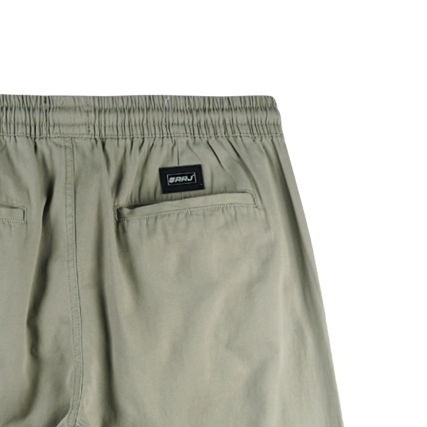 RRJ Men's Basic Non-Denim Trouser Pants Mid-Rise Fitting 176017 (Olive)