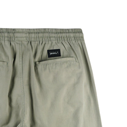 RRJ Men's Basic Non-Denim Trouser Pants Mid-Rise Fitting 176017 (Olive)