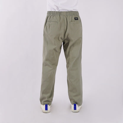 RRJ Men's Basic Non-Denim Trouser Pants Mid-Rise Fitting 176017 (Olive)