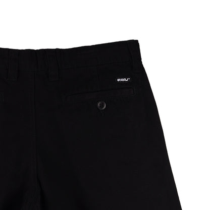RRJ Men's Basic Non-Denim Tapered Short Mid-Rise 175605 (Black)