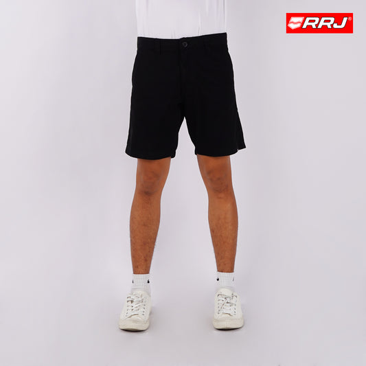 RRJ Men's Basic Non-Denim Tapered Short Mid-Rise 175605 (Black)