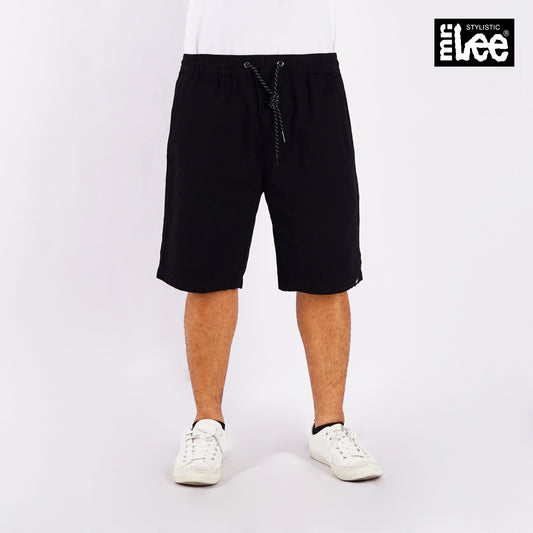 Stylistic Mr. Lee Men's Basic Non-Denim Jogger Short Mid Waist 175665 (Black)