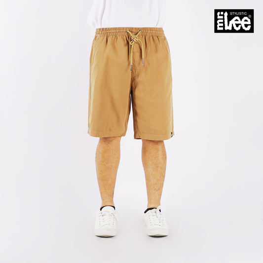 Stylistic Mr. Lee Men's Basic Non-Denim Jogger Short Mid Waist 175665 (Brown)