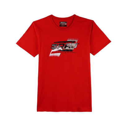 RRJ Men's Basic Tees Semibody Fitting 178094-U (Red)
