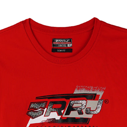 RRJ Men's Basic Tees Semibody Fitting 178094-U (Red)