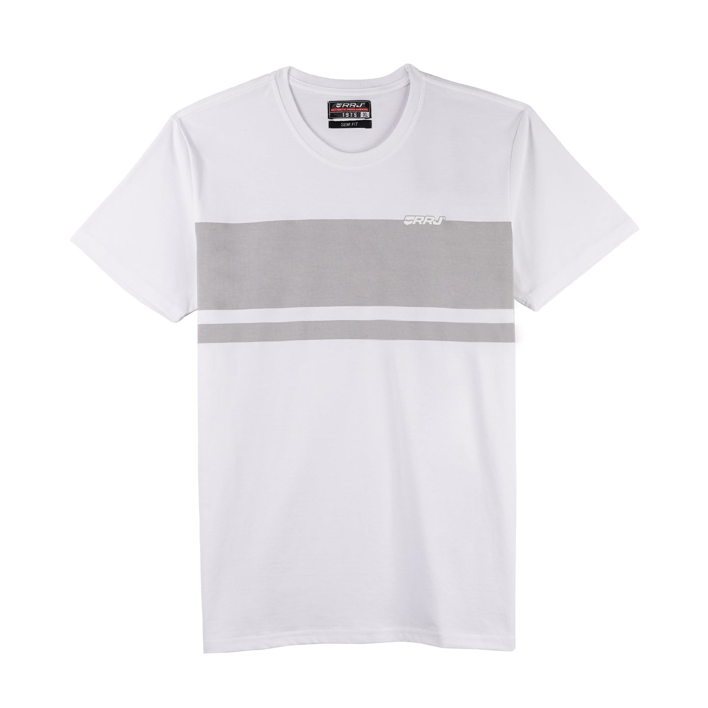 RRJ Men's Basic Tees Semibody Fitting 174847-U (White)