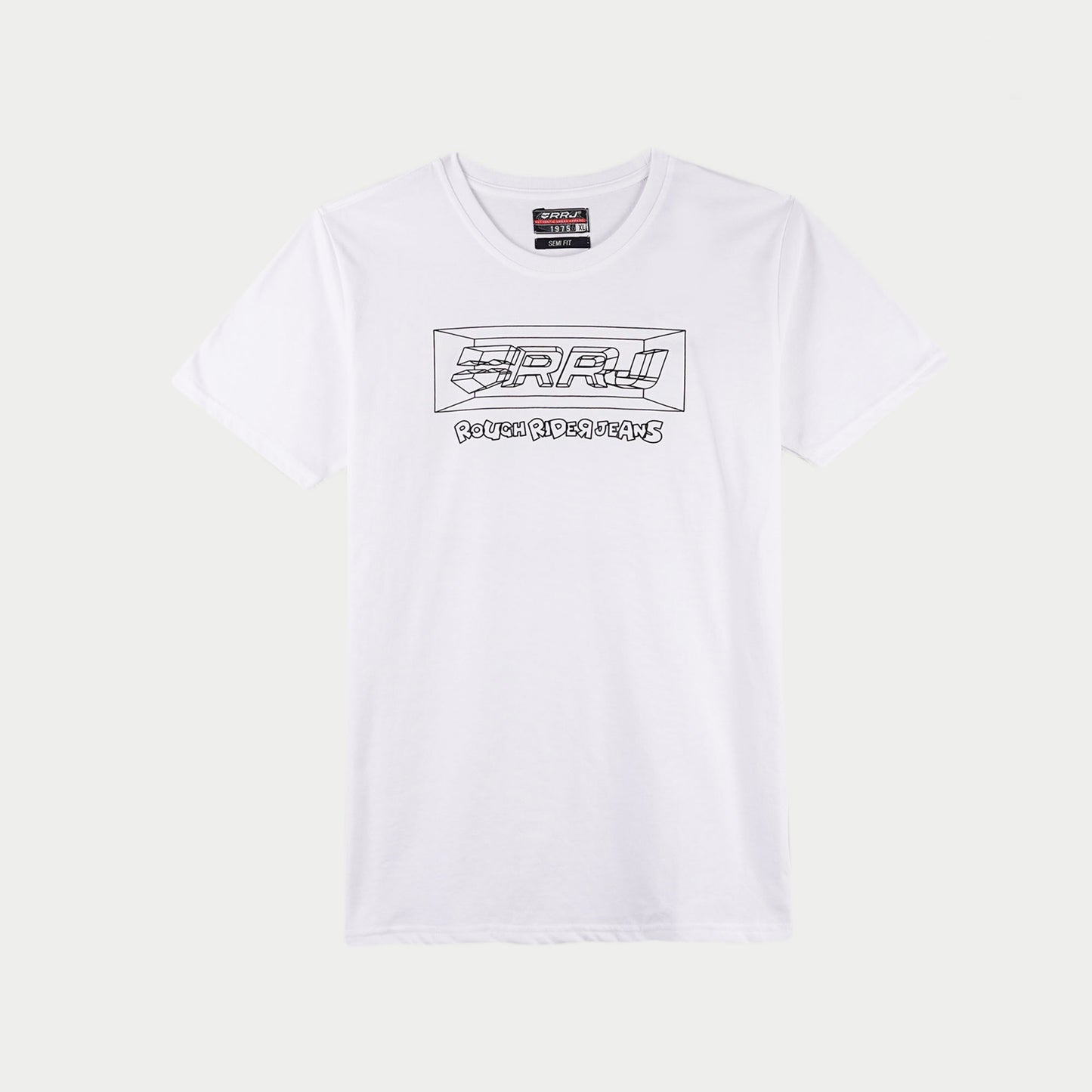 RRJ Men's Basic Tees Semibody Fitting 177473-U (White)