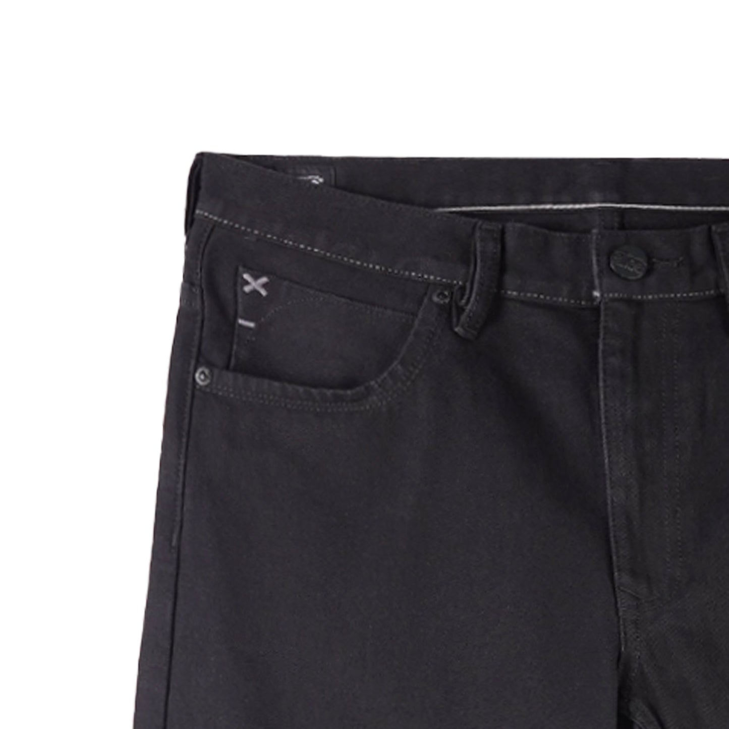 Stylistic Mr. Lee Men's Basic Denim Pants Slim Straight Mid Waist 179030 (Black)