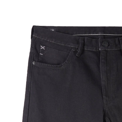 Stylistic Mr. Lee Men's Basic Denim Pants Slim Straight Mid Waist 179030 (Black)