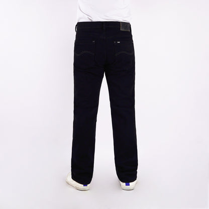 Stylistic Mr. Lee Men's Basic Denim Pants Slim Straight Mid Waist 179030 (Black)