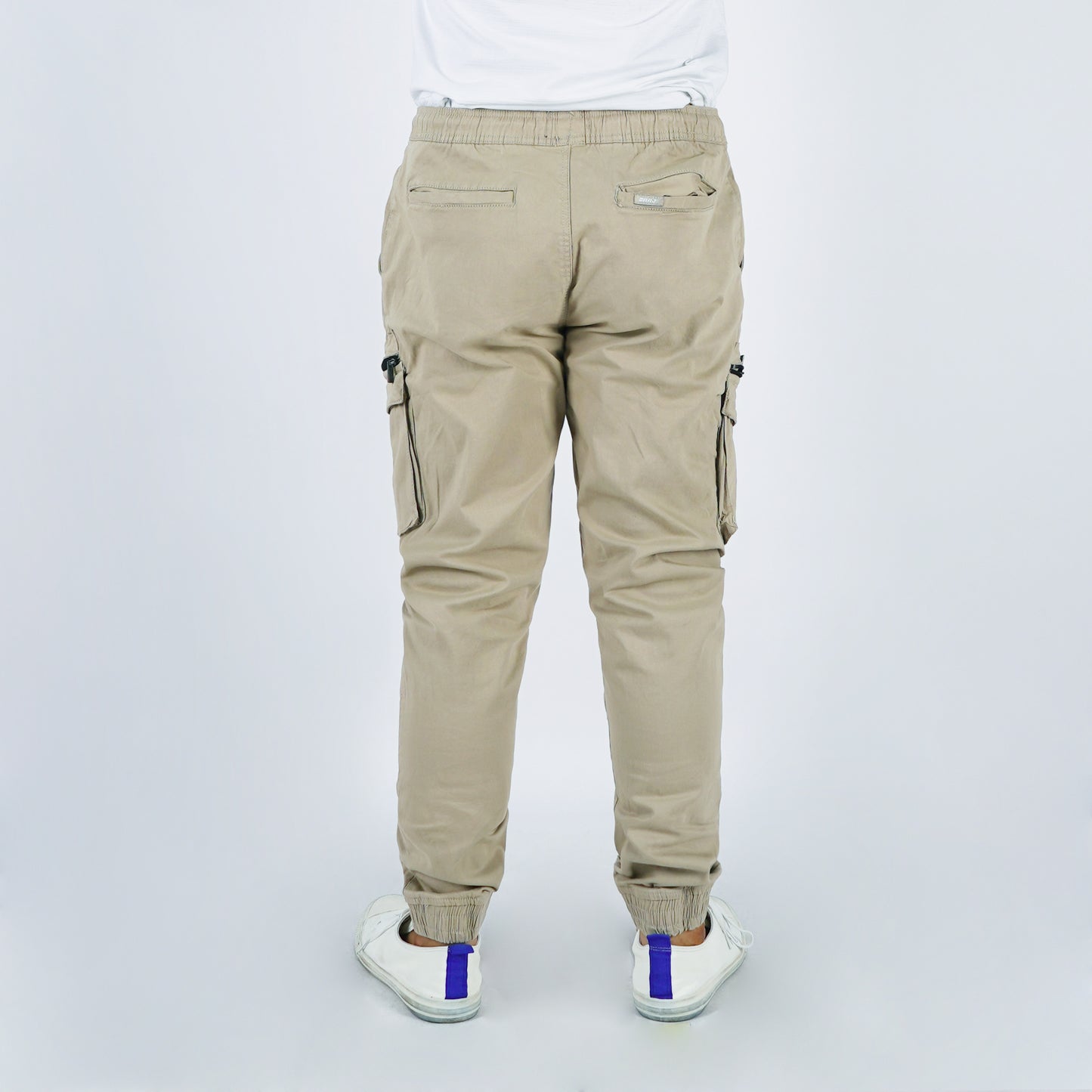 RRJ Men's Basic Non-Denim Cargo Pants Mid-Rise 177231 (Khaki)