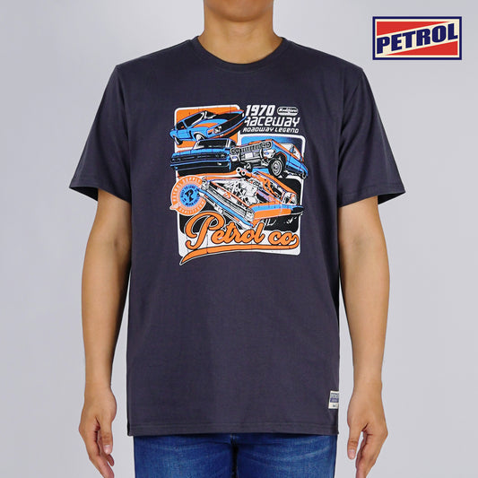 Petrol Mens Basic Tees Slim Fit 176909-U (Charcoal)