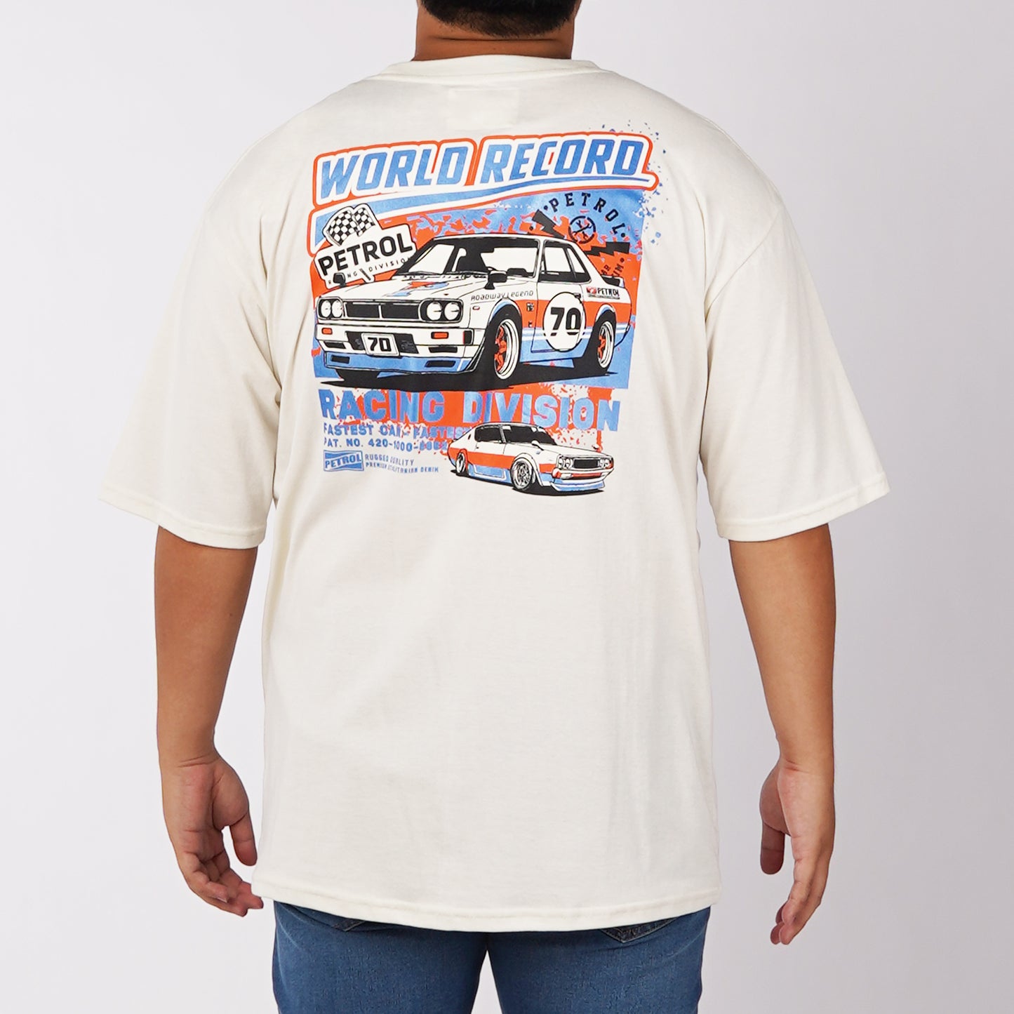 Petrol Mens Basic Tees Oversized Fitting 175936-U (Beige)