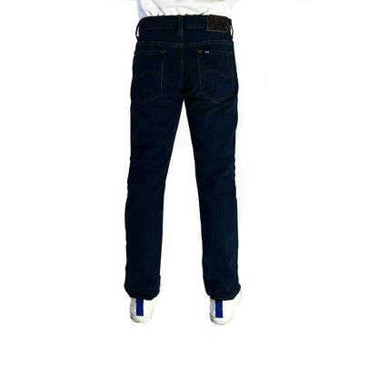 Stylistic Mr. Lee Men's Basic Denim Pants Slim Straight Mid Waist 175942 (Medium Shade)