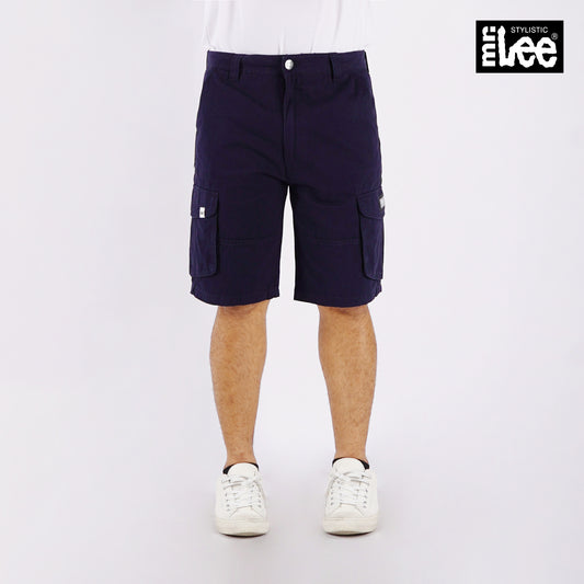 Stylistic Mr. Lee Men's Basic Non-Denim Cargo Short Mid Waist 174628 (Dark Sapphire)