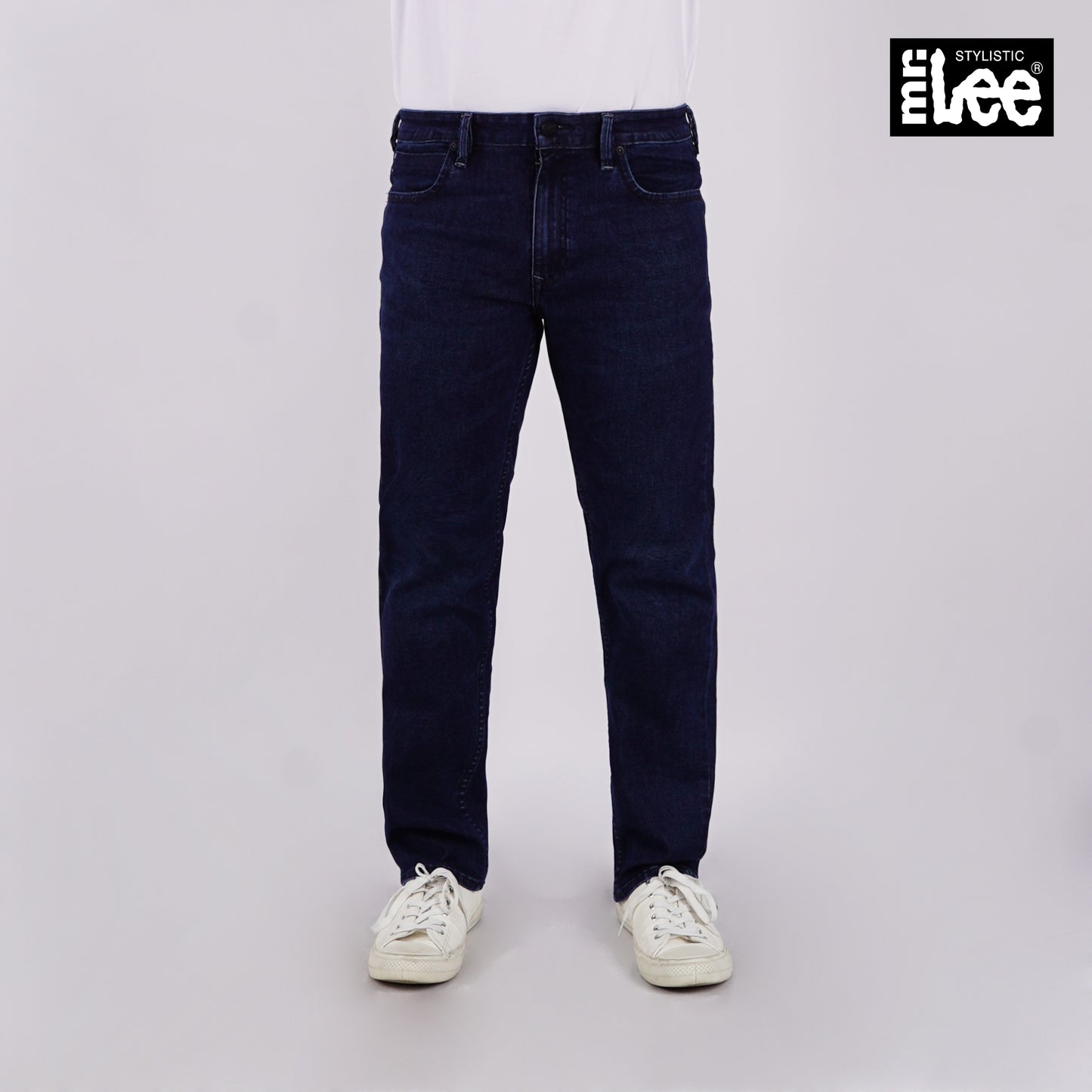Stylistic Mr. Lee Men's Basic Denim Pants Skinny Mid Waist 179602 (Dark Shade)