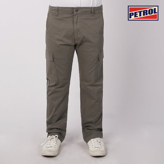 Petrol Men's Basic Non-Denim Cargo Pants Mid-Rise Fitting 175577 (Light Gray)