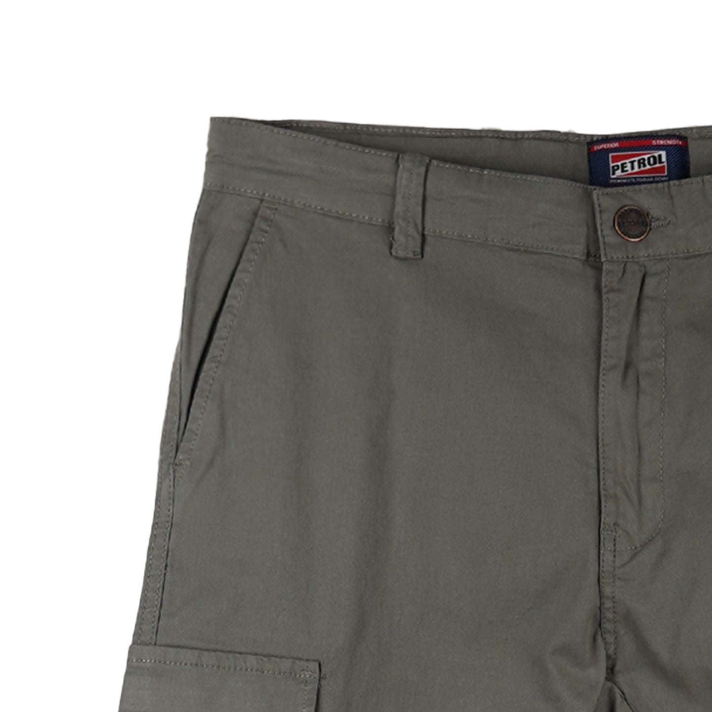 Petrol Men's Basic Non-Denim Cargo Pants Mid-Rise Fitting 175577 (Light Gray)