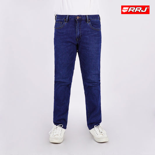 RRJ Men's Basic Denim Pants Skinny Fitting Mid-Rise 181089 (Medium Shade)