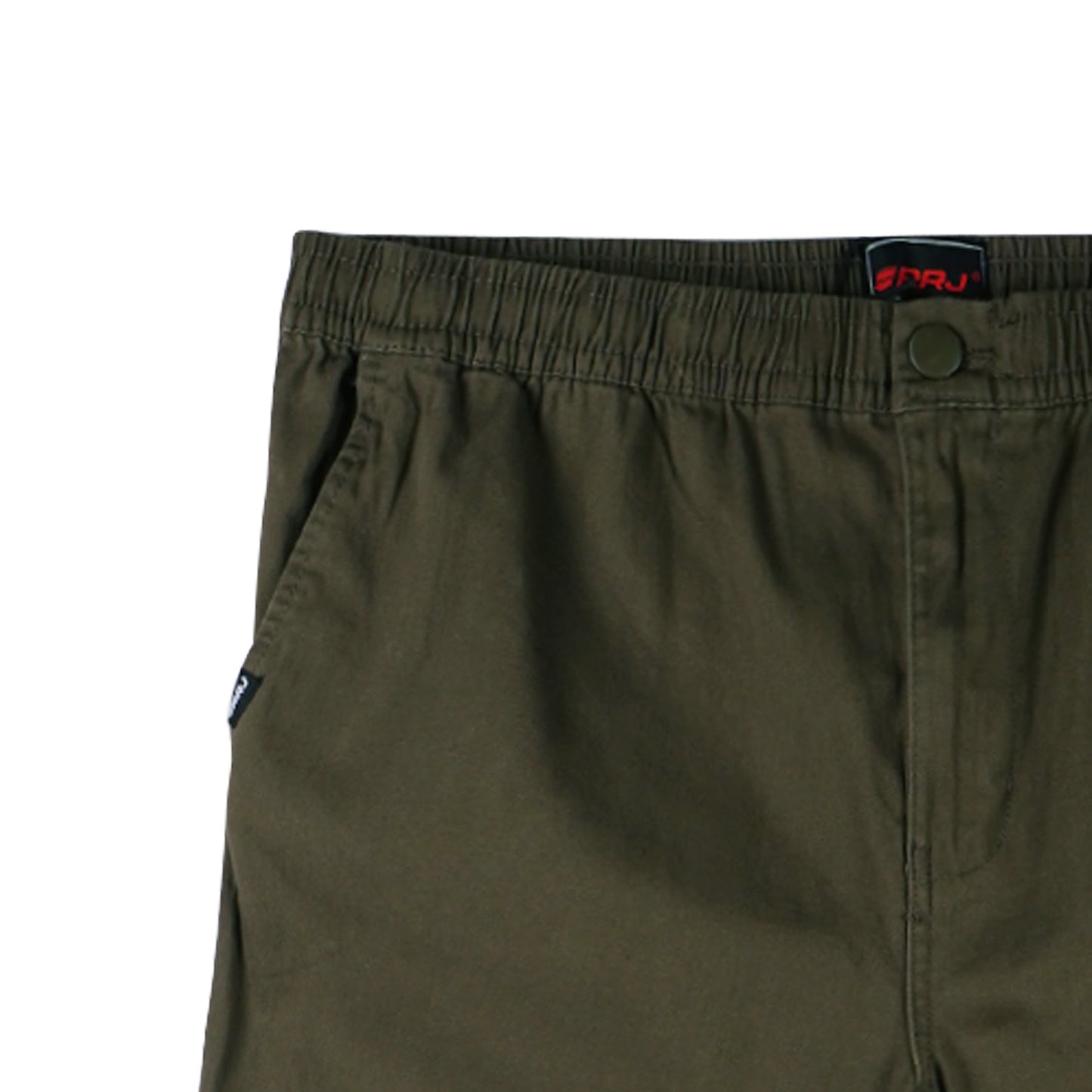 RRJ Men's Basic Non-Denim Trouser Pants Mid-Rise Fitting 182956 (Fatigue)