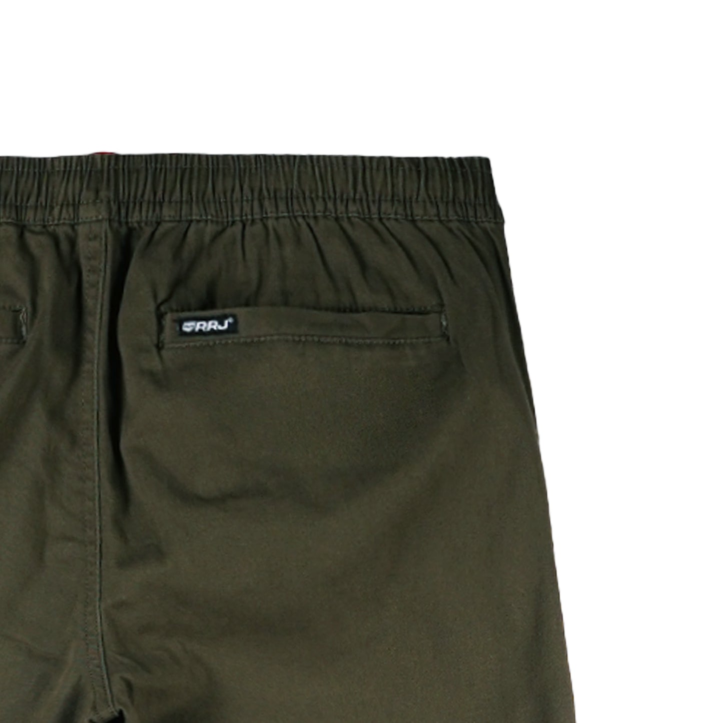 RRJ Men's Basic Non-Denim Trouser Pants Mid-Rise Fitting 182956 (Fatigue)