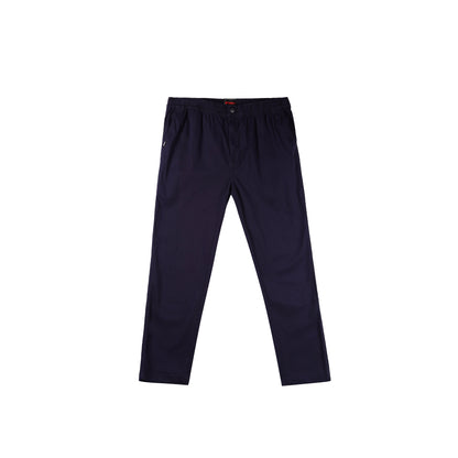 RRJ Men's Basic Non-Denim Trouser Pants Mid-Rise Fitting 182956 (Navy)