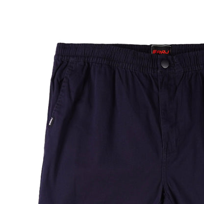 RRJ Men's Basic Non-Denim Trouser Pants Mid-Rise Fitting 182956 (Navy)