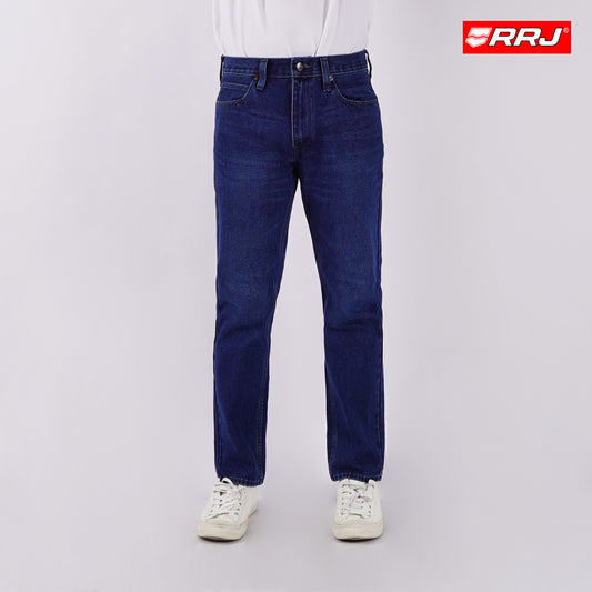 RRJ Men's Basic Denim Pants Skinny Fitting Mid-Rise 175002 (Medium Shade)