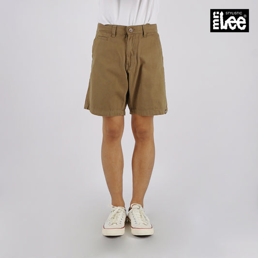 Stylistic Mr. Lee Men's Basic Non-Denim Tapered Short Mid Waist 178728 (Moss)
