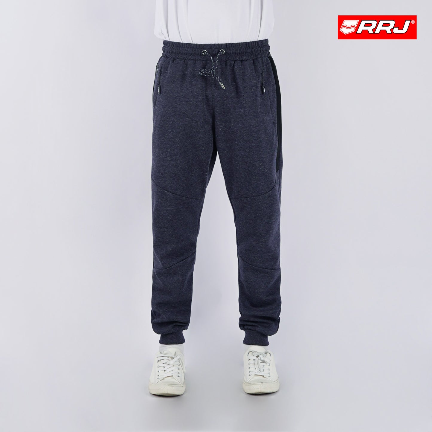 RRJ Men's Basic Non-Denim Jogger Pants  Mid-Rise 1717707 (Dark Navy)