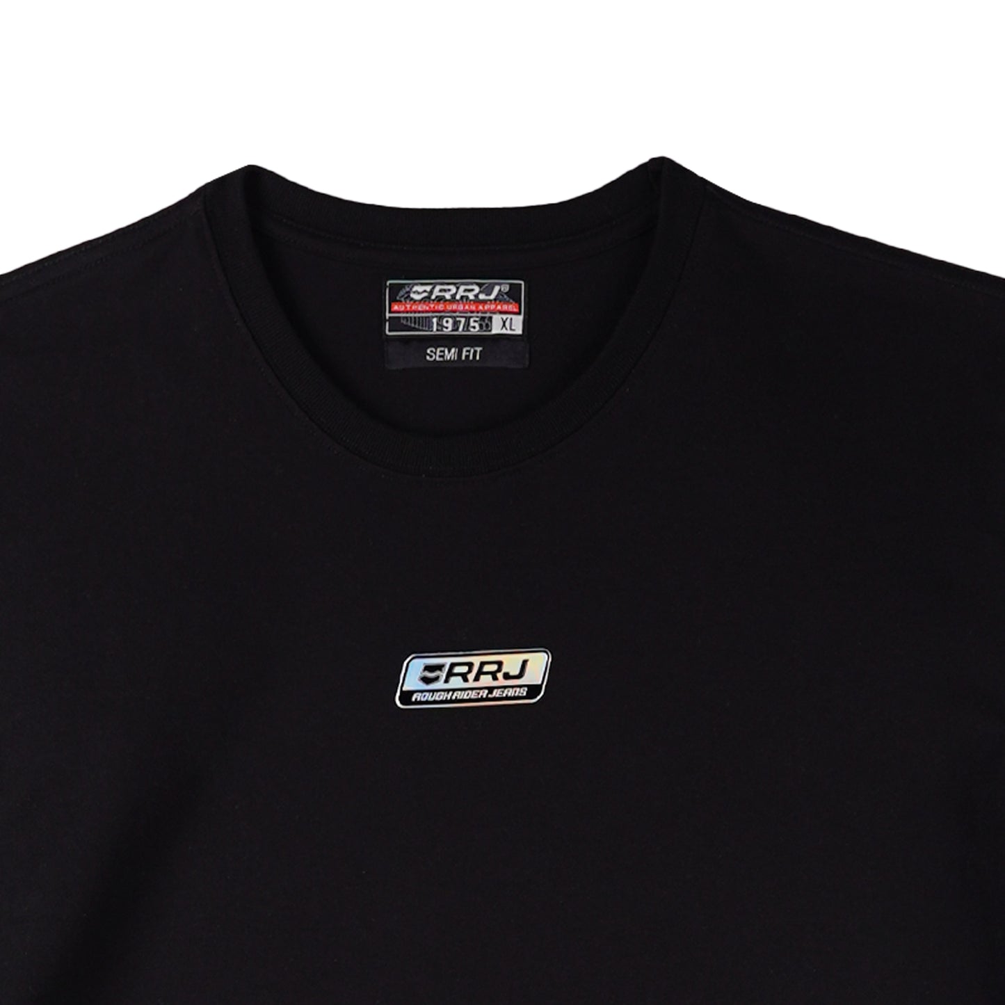 RRJ Men's Basic Tees Semibody Fitting 175150-U (Black)