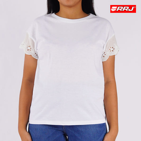 RRJ Ladies Basic Tees Regular Fitting 132703 (White)