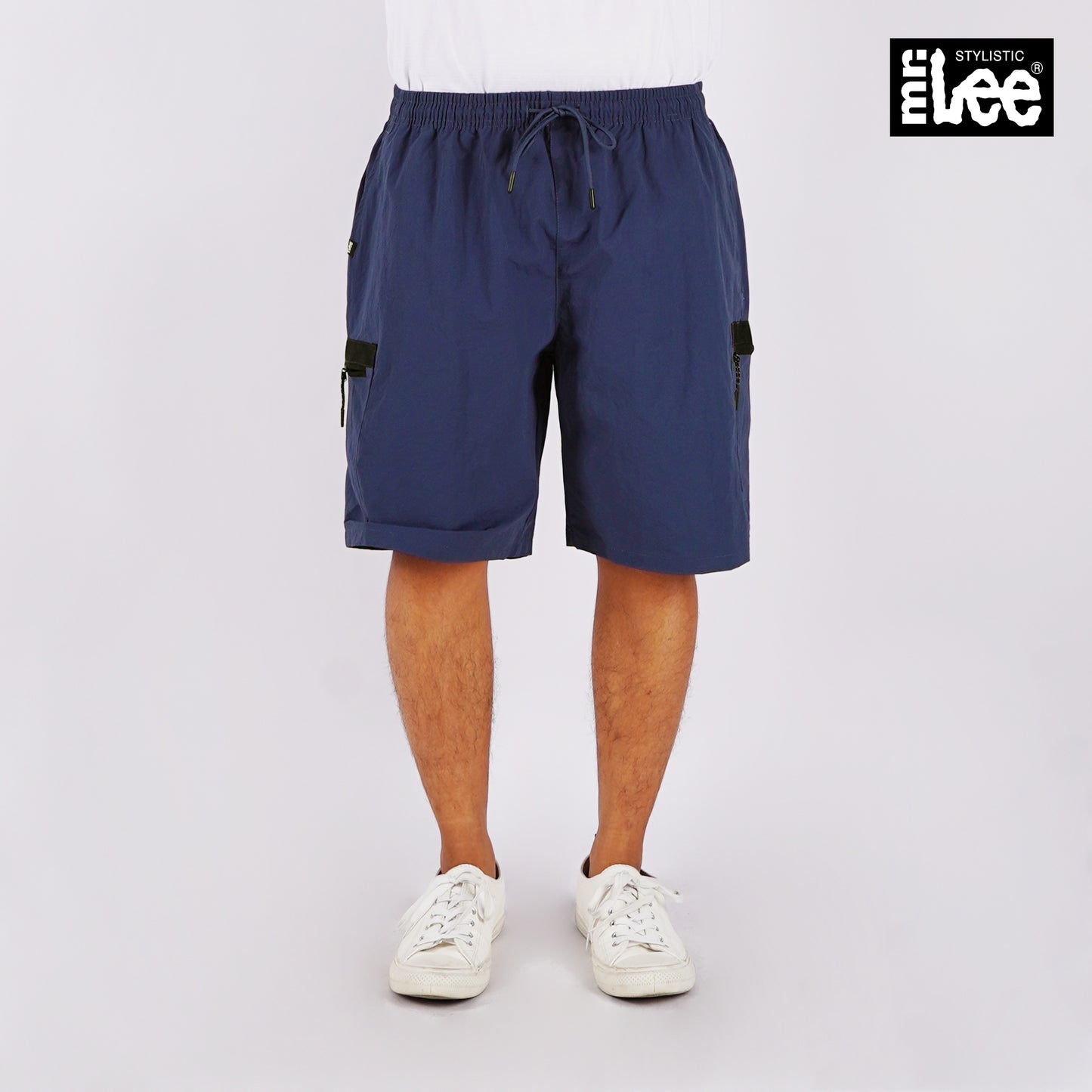 Stylistic Mr. Lee Men's Basic Non-Denim Cargo Short Mid Waist 180422 (Navy-Navy)