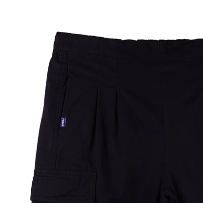 RRJ Ladies Basic Non-Denim Cargo Pants Mid-Rise Fitting 180711 (Black)