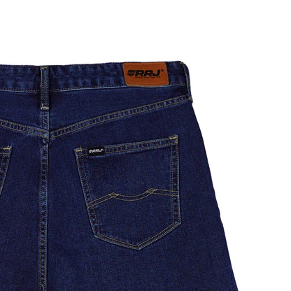 RRJ Ladies Basic Denim Skorts 178064 (Medium Shade)