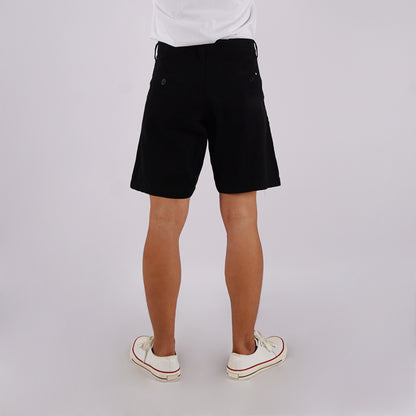 Stylistic Mr. Lee Men's Basic Non-Denim Tapered Short Mid Waist 176632 (Black)