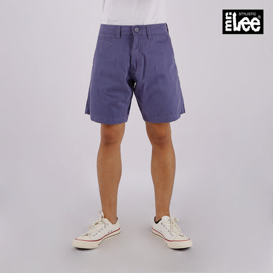 Stylistic Mr. Lee Men's Basic Non-Denim Tapered Short Mid Waist 176644 (Indigo)