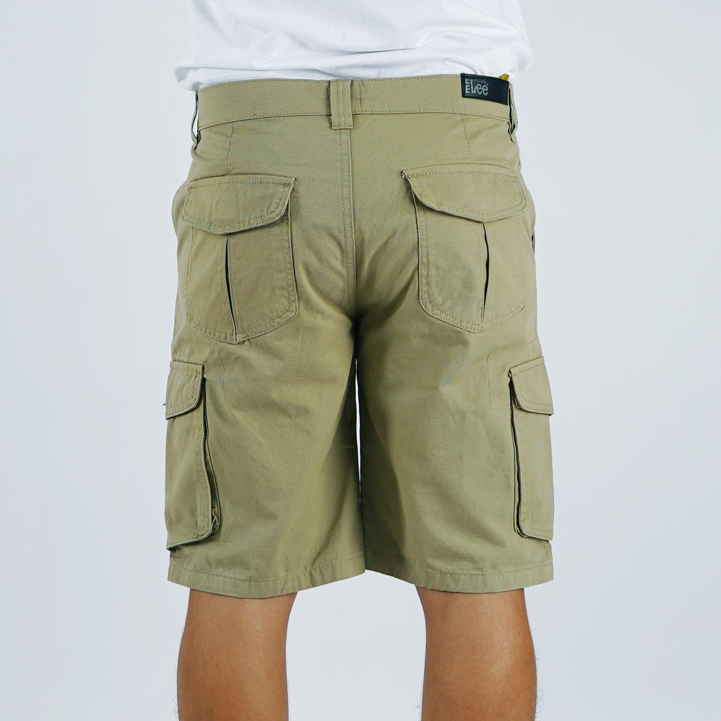 Stylistic Mr. Lee Men's Basic Non-Denim Cargo Short Mid Waist 174684 (Light Fatigue)