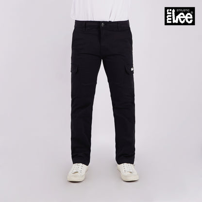 Stylistic Mr. Lee Men's Basic Non-Denim Cargo Pants Mid Waist 176813 (Black)