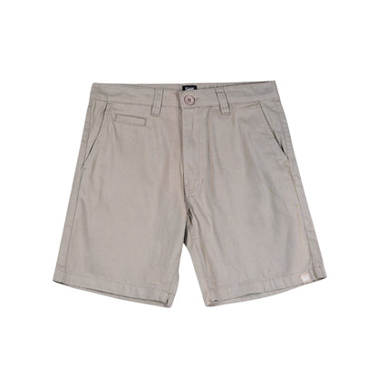 Stylistic Mr. Lee Men's Basic Non-Denim Tapered Short Mid Waist 176680 (Light Gray)