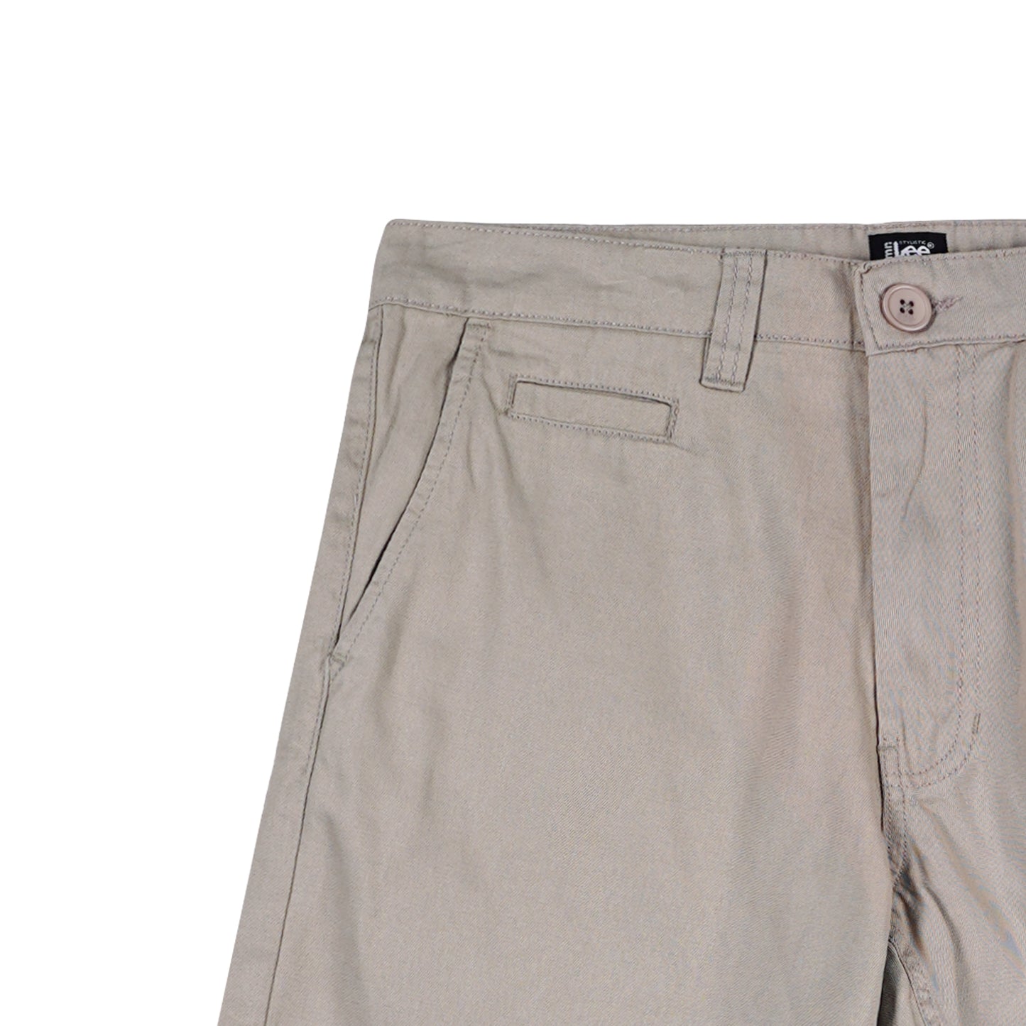 Stylistic Mr. Lee Men's Basic Non-Denim Tapered Short Mid Waist 176680 (Light Gray)