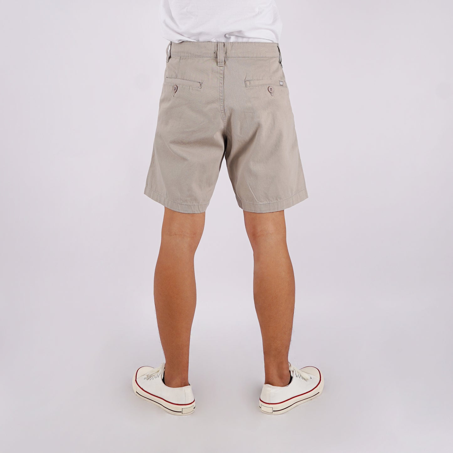 Stylistic Mr. Lee Men's Basic Non-Denim Tapered Short Mid Waist 176680 (Light Gray)