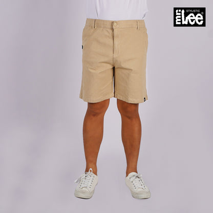 Stylistic Mr. Lee Men's Basic Non-Denim Hybrid Short Mid Waist 180166-U (Beige)