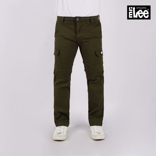 Stylistic Mr. Lee Men's Basic Non-Denim Cargo Pants Mid Waist 176789 (Fatigue)