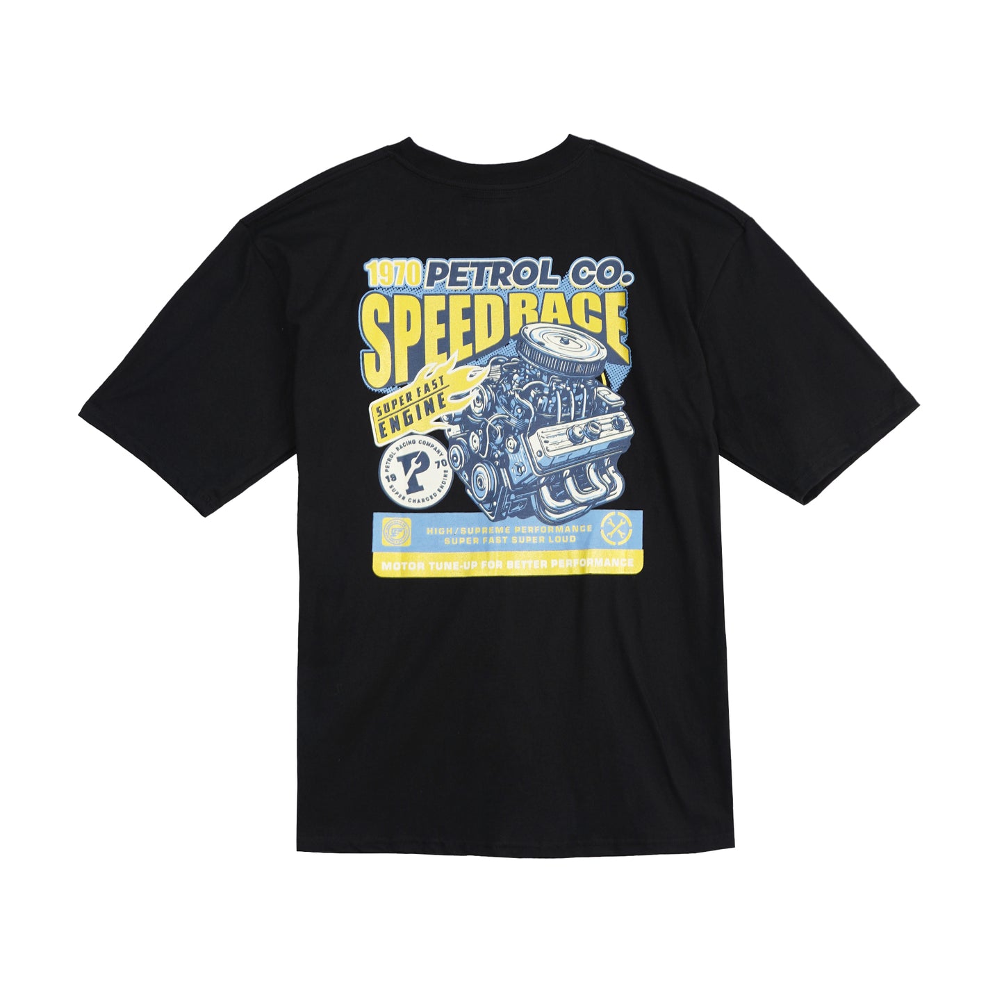 Petrol Men's Basic Tees Oversized Fitting 178528-U (Black)
