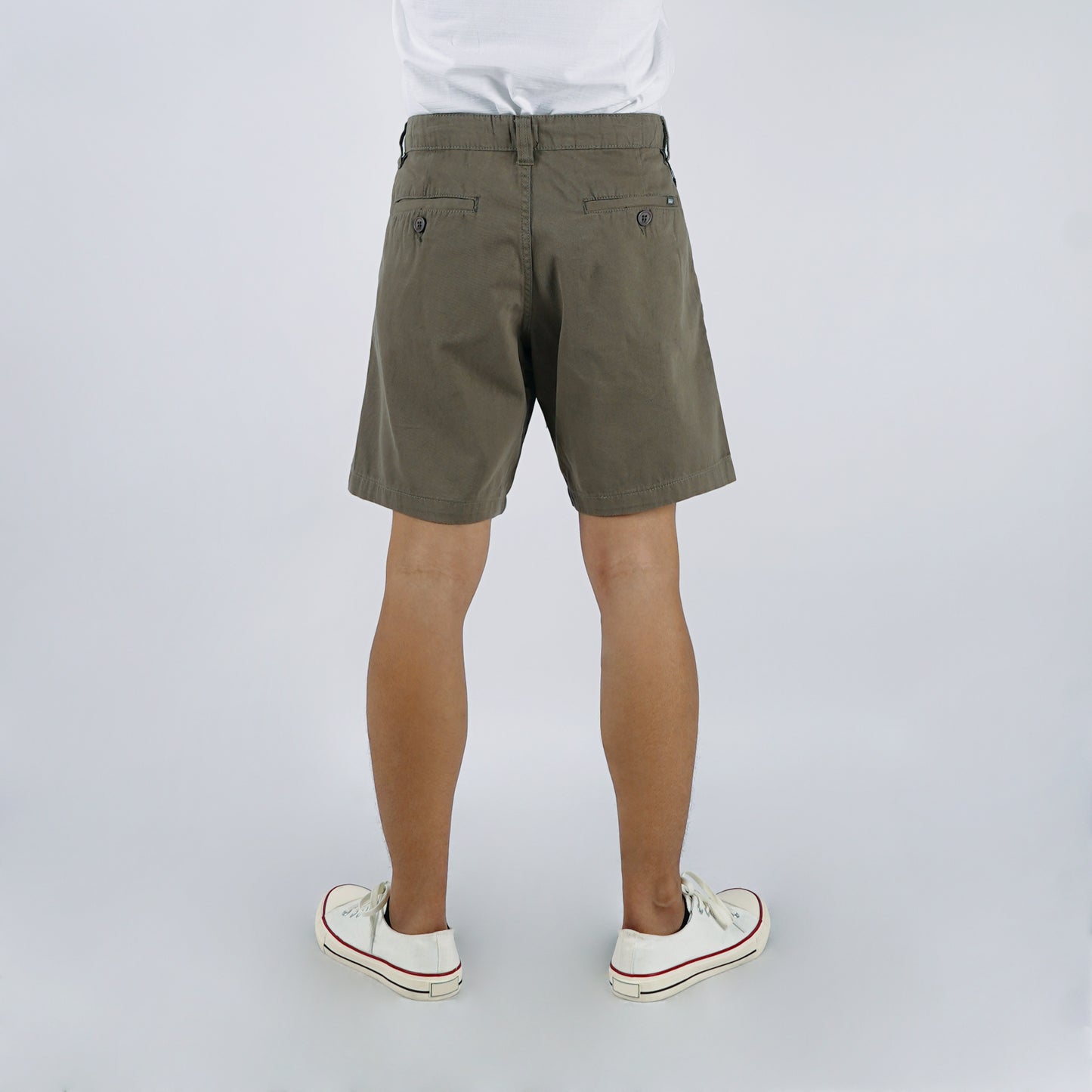 Stylistic Mr. Lee Men's Basic Non-Denim Tapered Short Mid Waist 176656 (Taupe)
