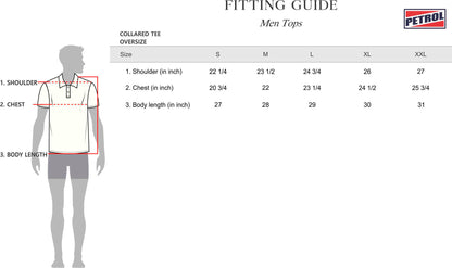 Petrol Men's Basic Collared Shirt Oversized Fitting 169118 (Rock Ridge)