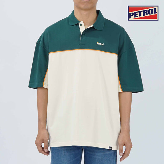 Petrol Men's Basic Collared Shirt Oversized Fitting 169118 (Dark Green)