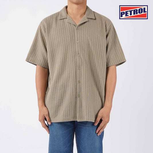 Petrol Men's Basic Woven Shirt Oversized Fitting 168424 (Rock Ridge)