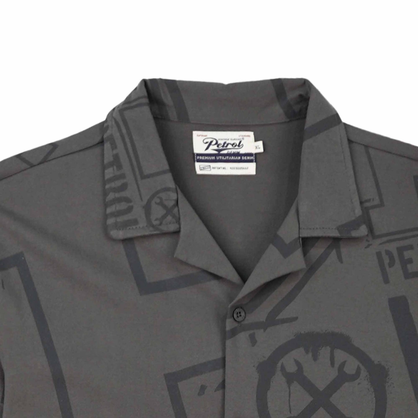 Petrol Men's Basic Woven Shirt Comfort Fitting 152389 (Charcoal)